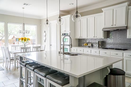 An immaculately clean kitchen.